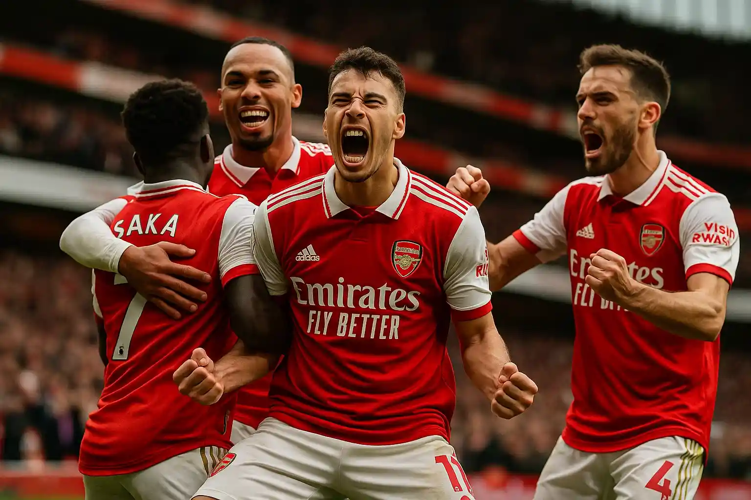 Martinelli ăn mừng cuồng nhiệt cùng đồng đội Arsenal